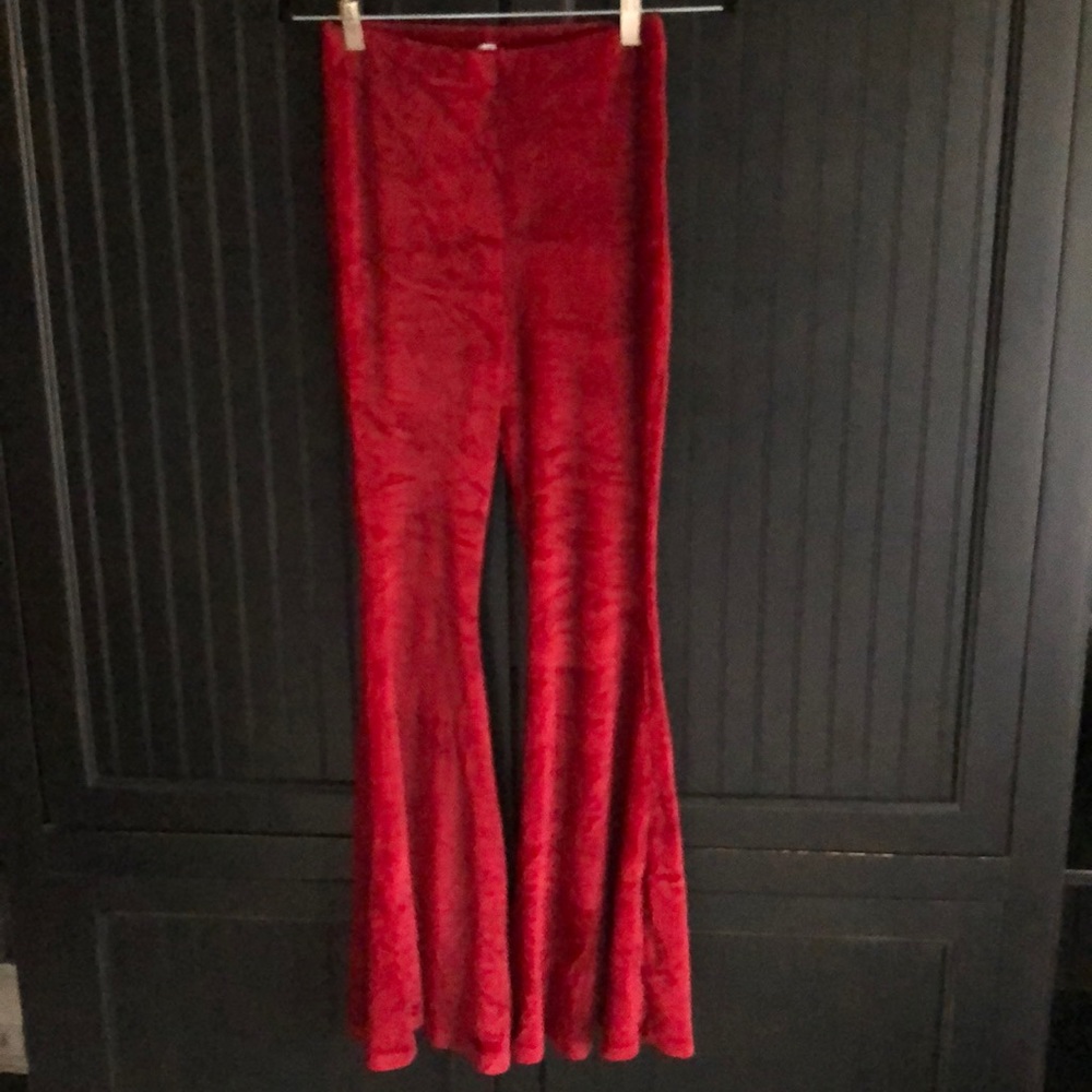 Ces Femme Red Velvet Bell Bottom SZ SM, MD, La…